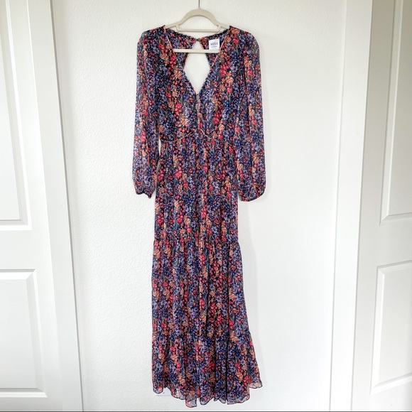 Anthropologie MISA Los Angeles Anahita Floral Open-Back Maxi Dress - Picture 4 of 10